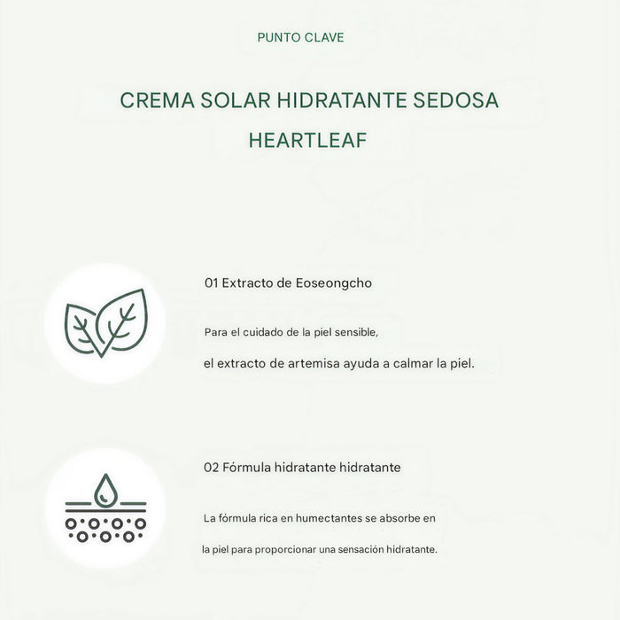 Heartleaf Silky Moisture Suncream Mini 10ml