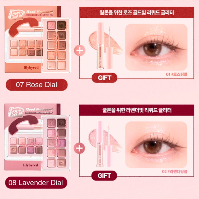 Mood Keyboard 07 #Rose Dial + Liquid Glitter Set
