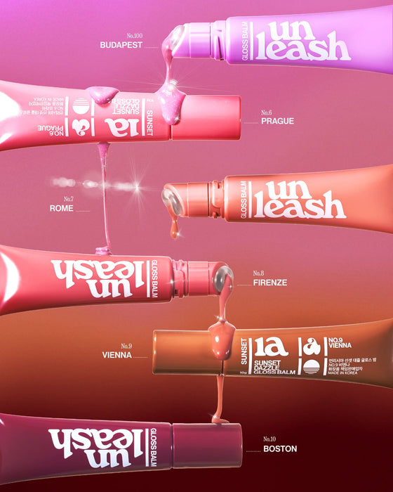 UNLEASHIA Sunset Dazzle Gloss Balm - City collection