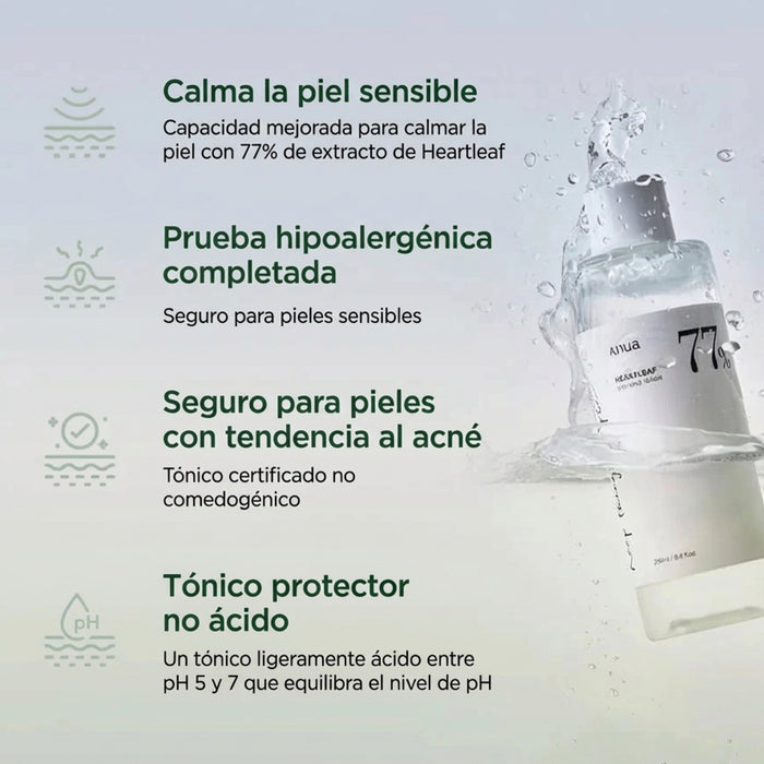 Heartleaf 77% Soothing Toner (3 Tamaños)