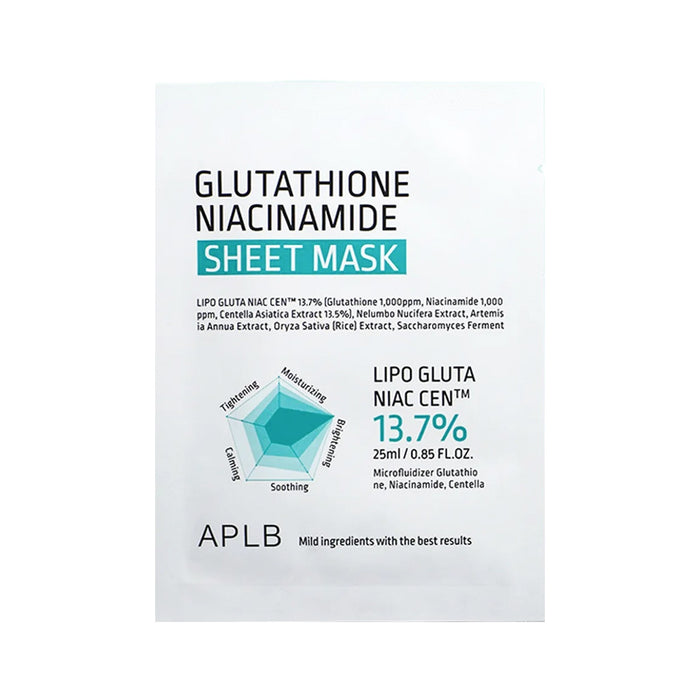 Glutathione Niacinamide Sheet Mask incluida en Pack Descubre APLB