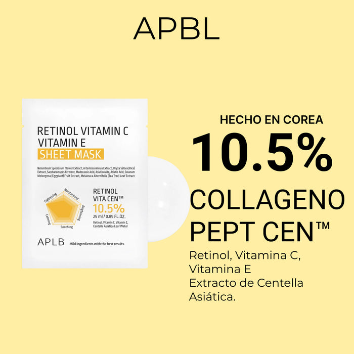 Retinol Vitamin C Vitamin E Sheet Mask