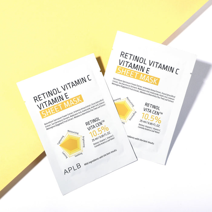Retinol Vitamin C Vitamin E Sheet Mask