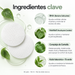 Infografía en español de ingredientes clave Celimax JIWOOGAE Heartleaf BHA Peeling Pad