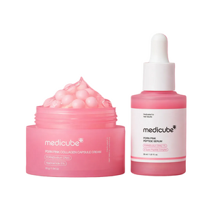 Rutina Glow y Elasticidad Medicube PDRN Pink Serum + Cream