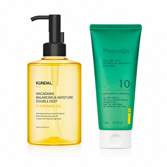 Set Doble Limpieza – Cleansing Oil + Limpiador Tea Tree CICA