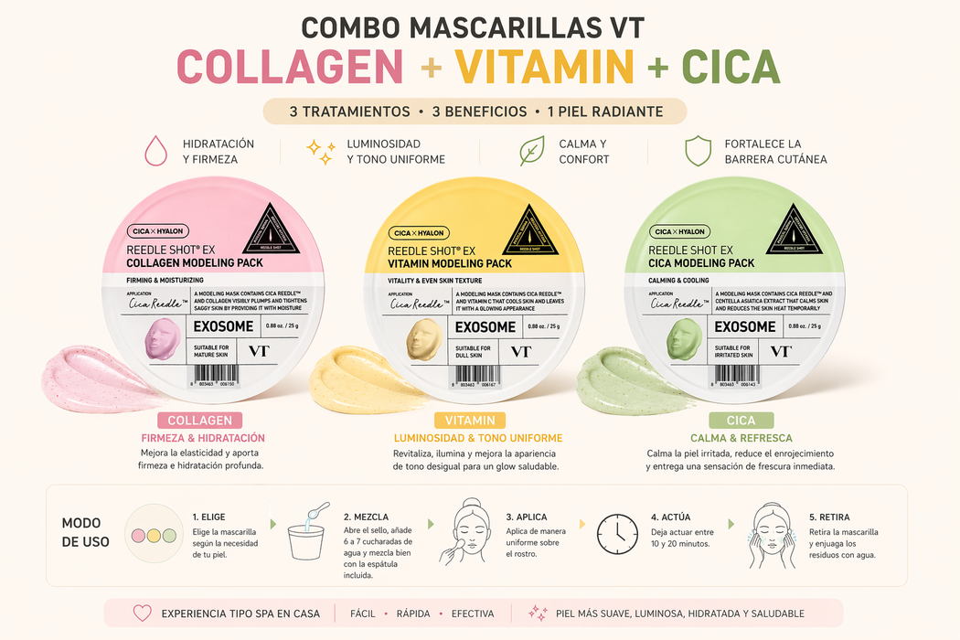 Pack Mascarillas VT Collagen + Cica + Vitamin