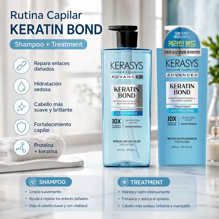 Rutina Kerasys Keratin Bond Silky Moisture Shampoo + Conditioner set