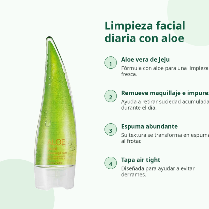 Holika Holika Aloe Cleansing Foam - beneficios