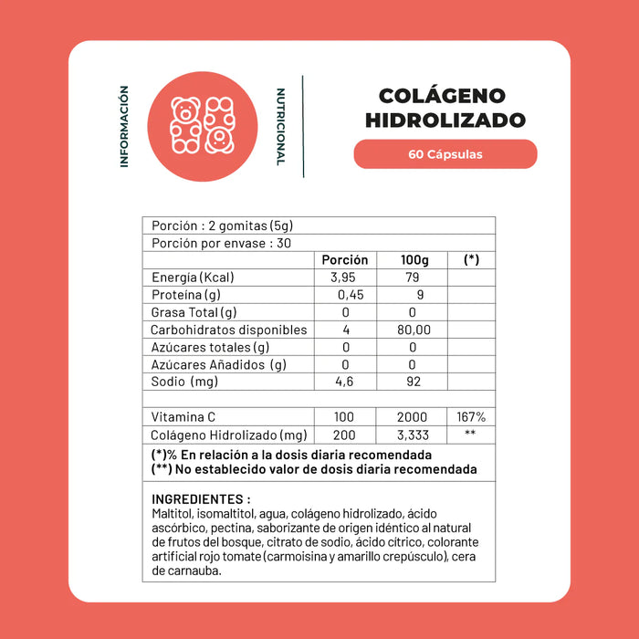 Gomitas Colágeno Hidrolizado + Vitamina C