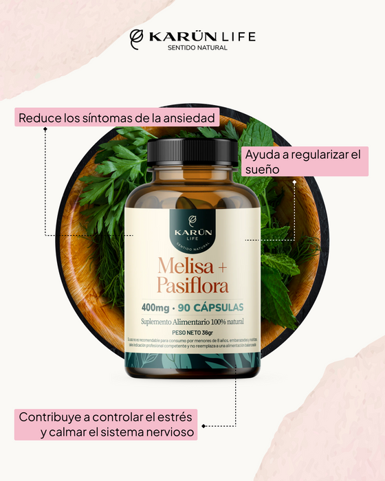 Melisa + Pasiflora 400 Mg 90 Capsulas