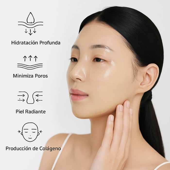 Rutina Textura y Elasticidad VT Reedle Shot 100 + Rice Pepta Collagen Mask