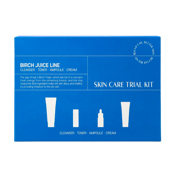 Birch Juice Trial Kit (Cleanser 30ml + Toner 20ml + Ampoule 10ml + Cream 20ml)