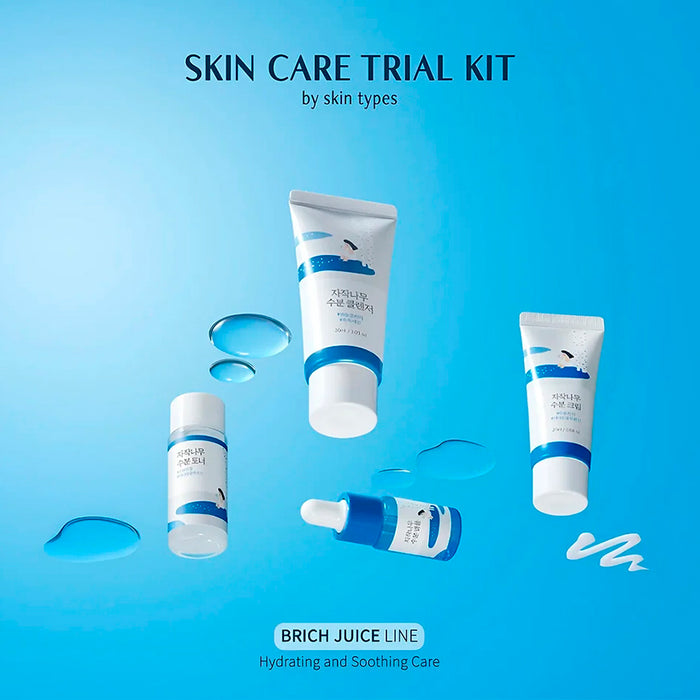 Birch Juice Trial Kit (Cleanser 30ml + Toner 20ml + Ampoule 10ml + Cream 20ml)