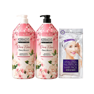 Rutina Reparación Kerasys Cherry Blossom + Hair Pack