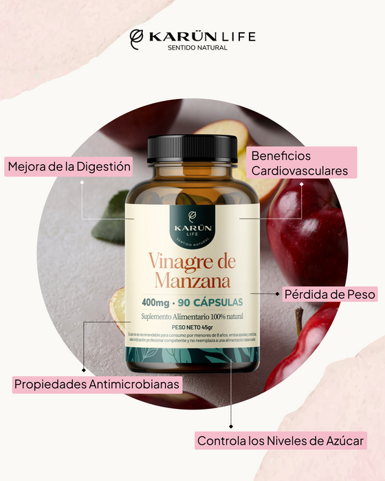 Vinagre De Manzana 400mg 90 Cápsulas