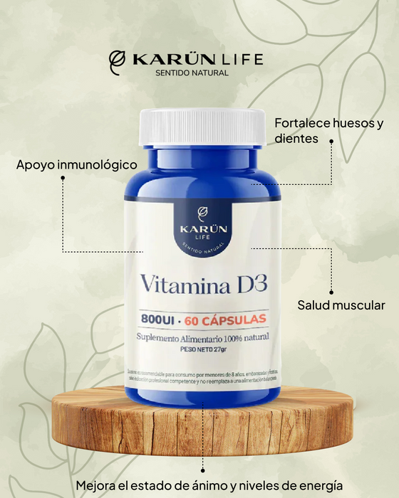 Vitamina D3 800 UI 60 Cápsulas