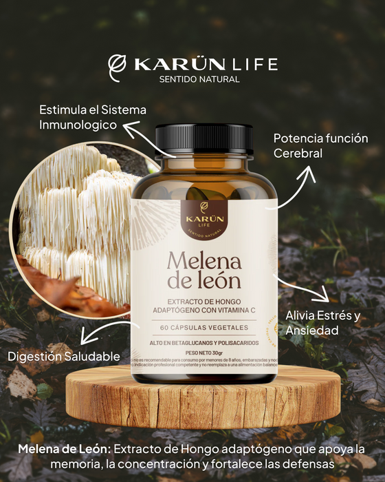 Melena de León Hongo - 60 Capsula Vegetal