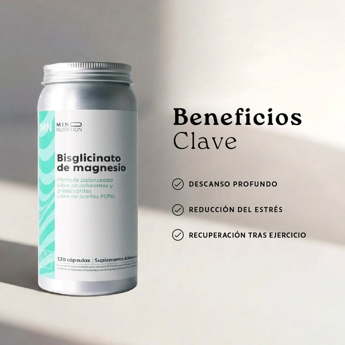 Bisglicinato de Magnesio 400 mg 120 cápsulas beneficios
