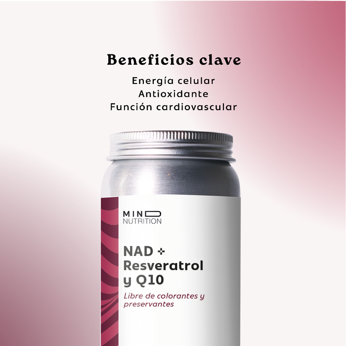 NAD+ + Resveratrol + Coenzima Q10 60 cápsulas beneficios