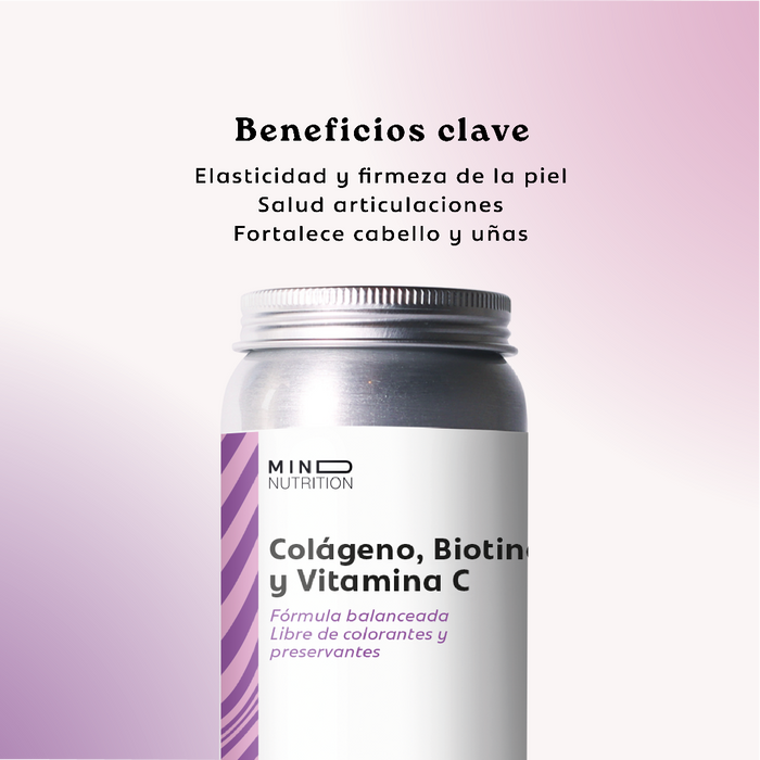 Colágeno + Biotina + Vitamina C 60 cápsulas beneficios