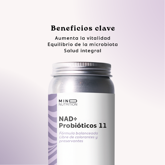 NAD+ + Probióticos 11 Cepas 60 cápsulas beneficios
