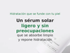Infografía mixsoon Bean Sun Serum hidratación en español