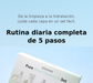 Infografía mixsoon Pure Glow Essentials Set rutina diaria 5 pasos en español