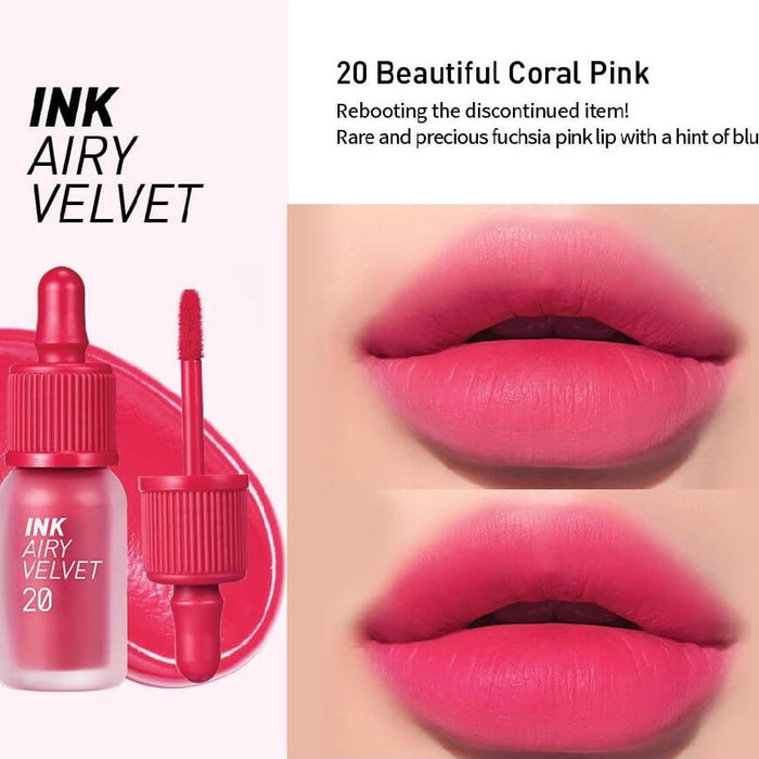 Peripera Ink Airy Velvet 20 Beautiful Coral Pink